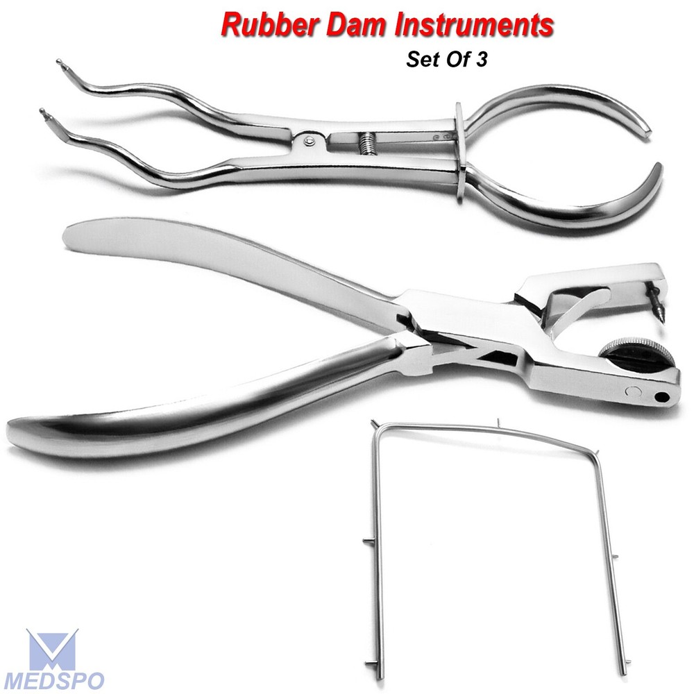 EndodonticAnisworth Punch Brewer Frame Forceps Tools Rubber Dam Instruments Kit