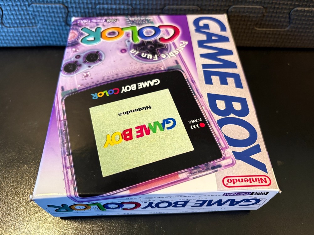 1999 Game Boy Color (Atomic Purple) - Empty custom design display box