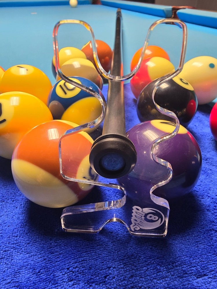 Multi-use Billiards Pool Clear Bridge with dibs logo and a sleek Storage case.