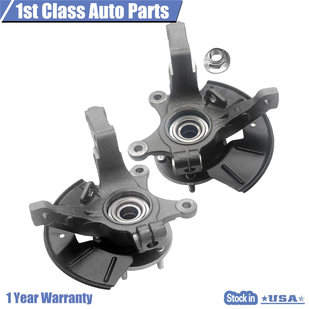 Front Steering Knuckle & Wheel Bearing Hub Assembly Pair fits 05-12 Ford Escape