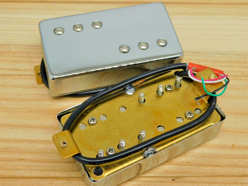 Chrome Wide Range Style Ceramic Humbucker Set (4-wire)