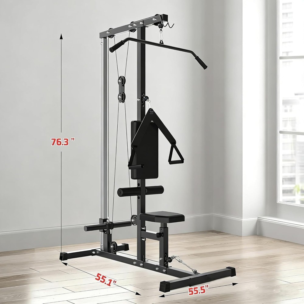 LAT Pull Down Machine for Home Gym Full Body Workout Machine Cable Pulley System