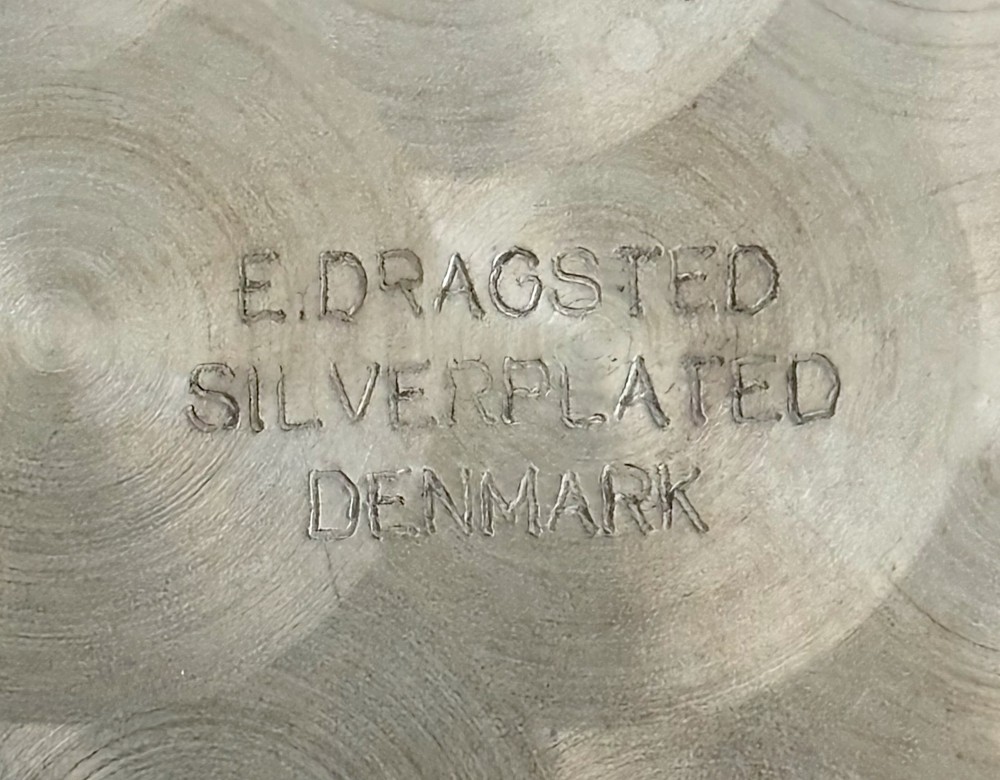E Dragsted Danish Silver-plated 12.5" Dessert Serving Plate Made in Denmark