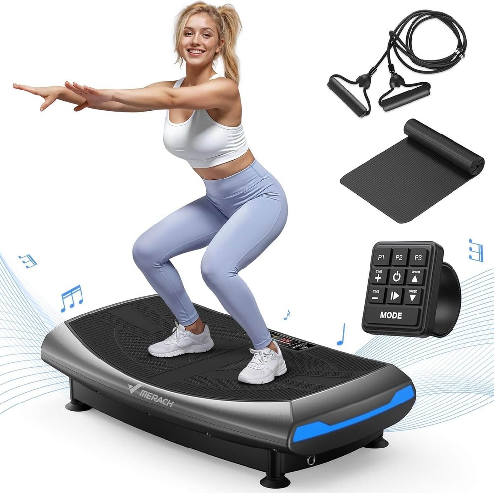 MERACH 2490 Vibration Plate Exercise Machine 4D Glide Swing & Massage