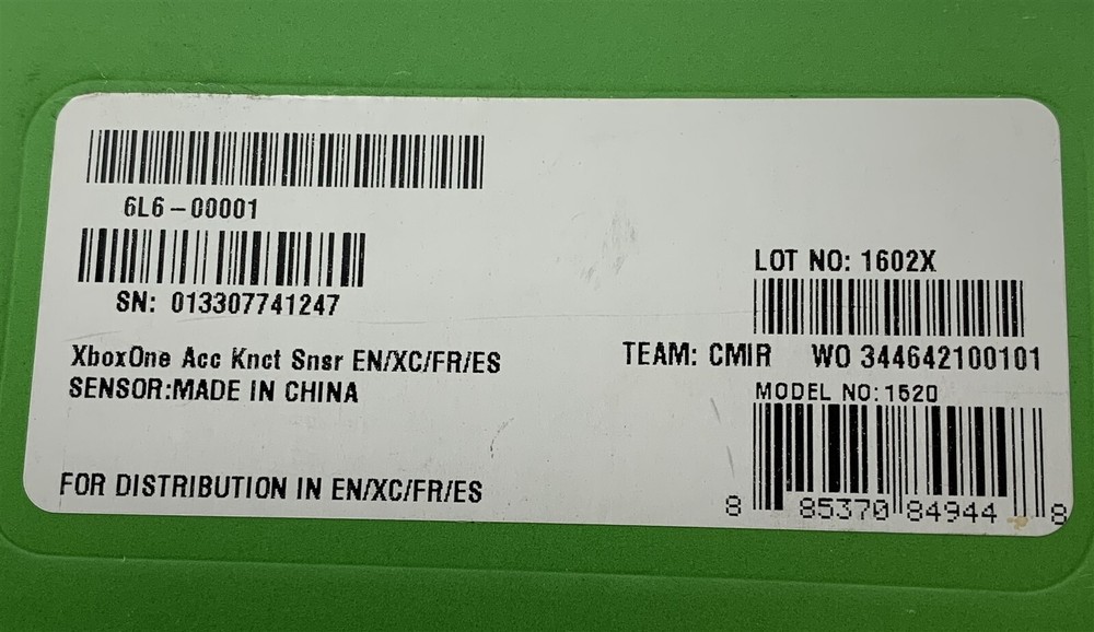 Microsoft Xbox One Kinect Sensor Bar Black Model 1520 Genuine NEW open box