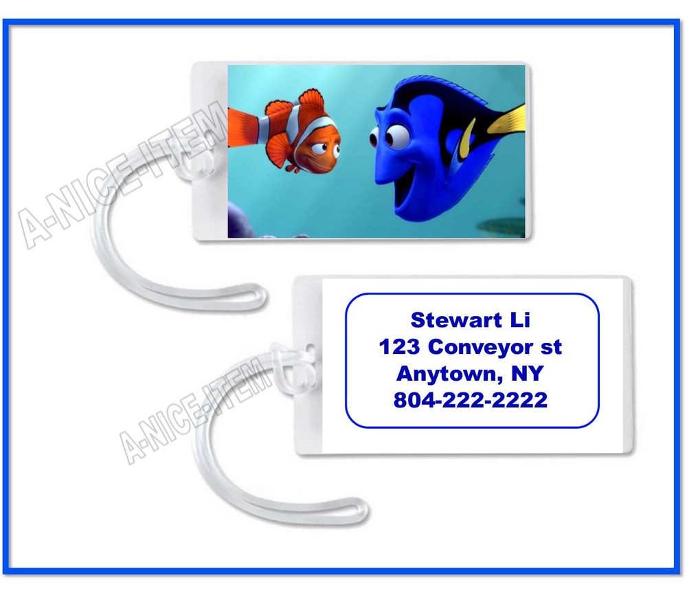 Personalized FINDING DORY NEMO Luggage tag fish