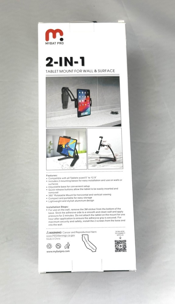 Mybat Tablet Mount 2 in 1 For Wall And Surface