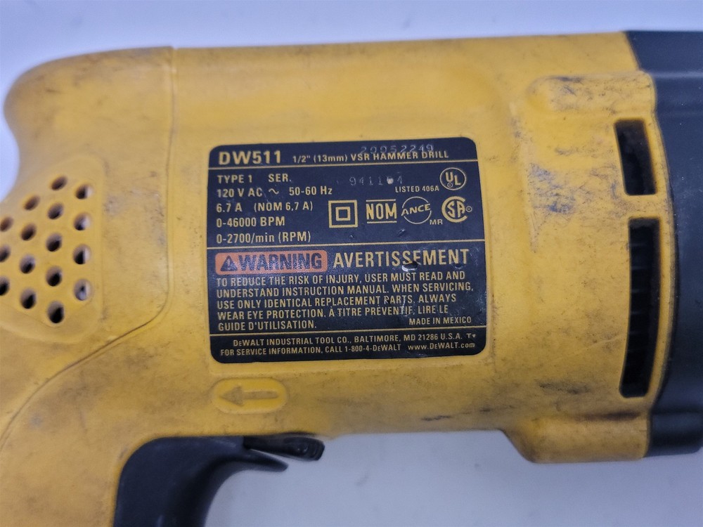DeWalt DW511 Hammer Drill tested w/ video