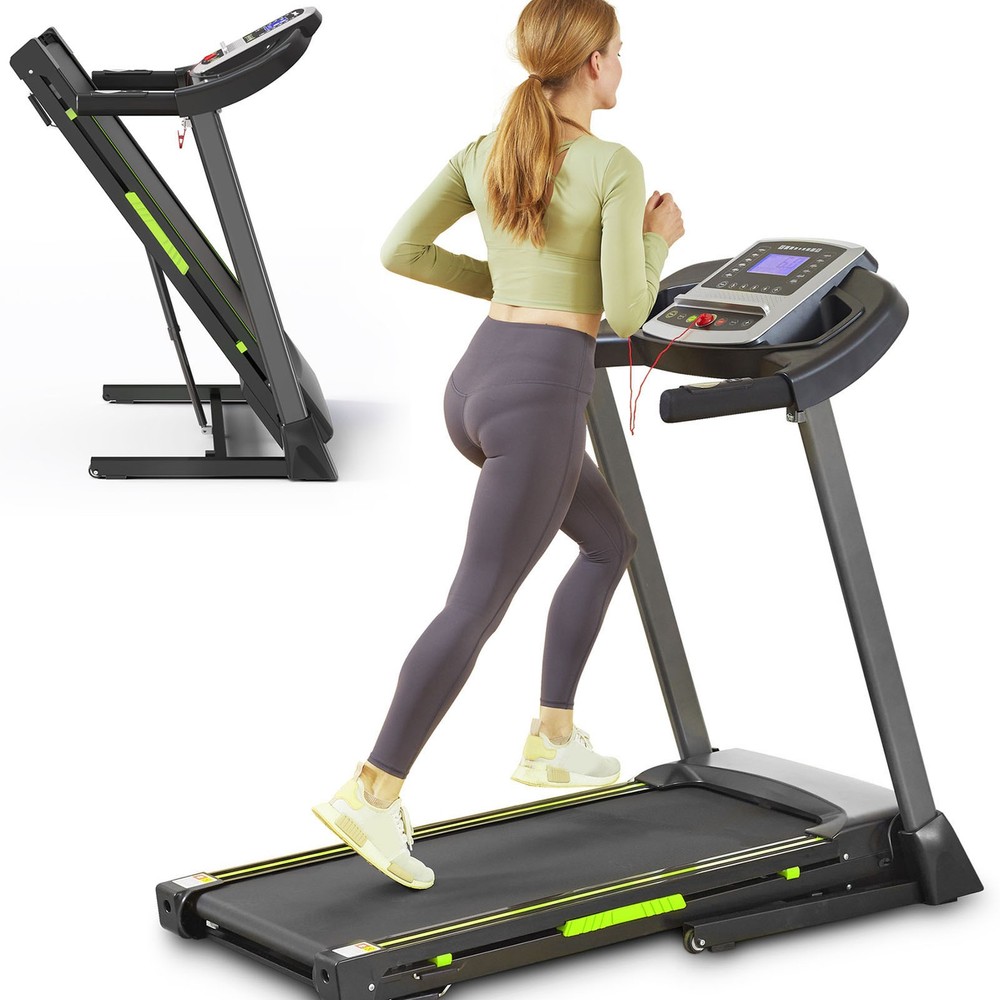 Space Saving Foldable Treadmill With Cup Holder Phone Stand Pulse Sensor For Hom