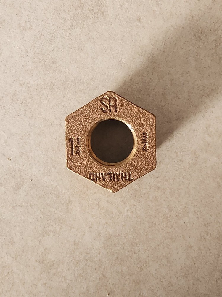 THREADED COPPER HEX BUSHING 1 1/4" x 3/4" FITTING PIPE SIZE BRAND NEW!