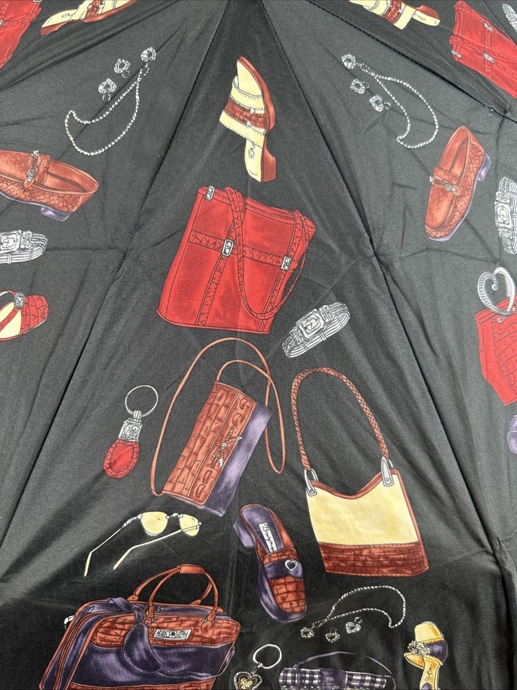 Brighton Black & Red Accessory Pattern Umbrella