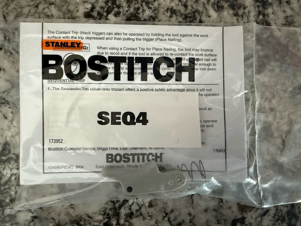 Bostitch Seq 4 Trigger Assembly