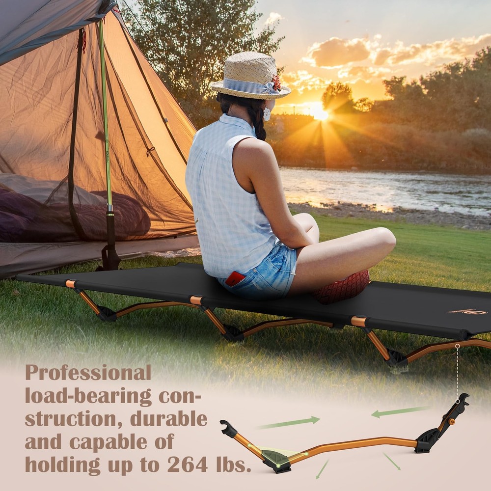 G2 GO2GETHER Foldable 4lbs Camping Cot, Durable Travel Tent Cot, Ultralight for