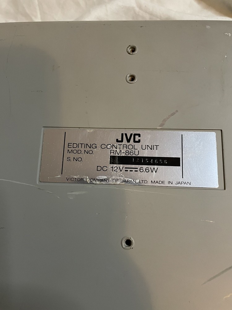JVC Editing Control Unit RM-86u Tested works See Pics