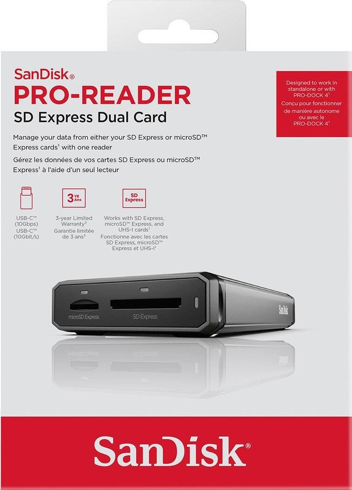 SANDISK - PRO-READER SD Express Dual Memory Card Reader - Black