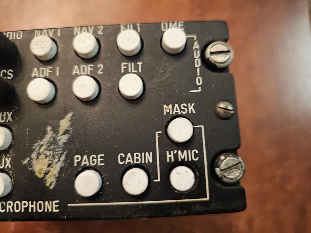 Baker Electronics M1045 Audio Control System M1045-BEBC-AAO1 Aviation Panel