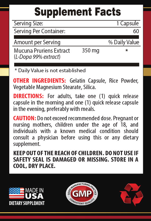 focus factor - MUCUNA PRURIENS EXTRACT -2B- increase endurance