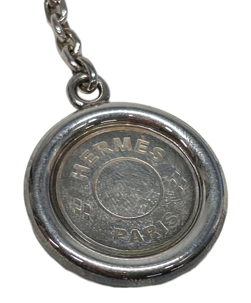 Authentic HERMES Charm Silver-Tone Women #3685