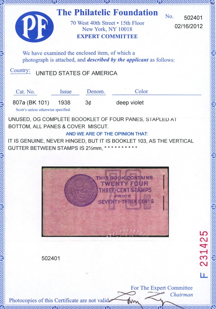 USA BK103 Complete Booklet Double Error **Check This Out** (55168)