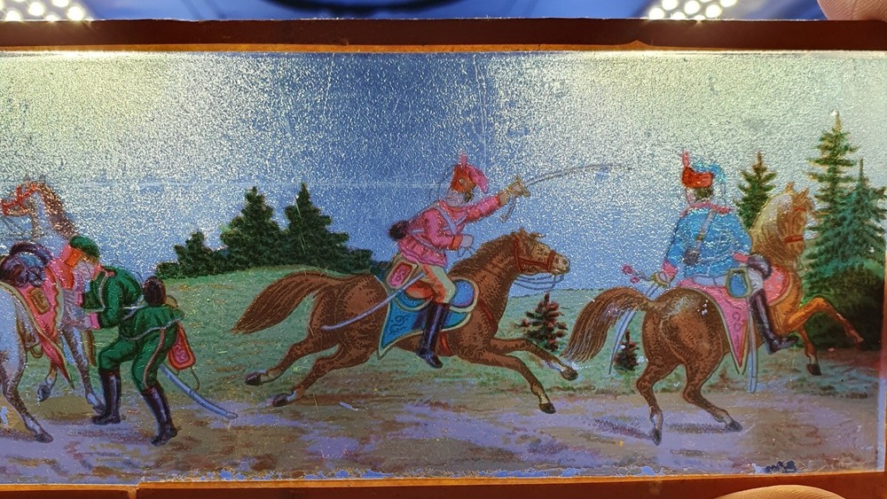 5 Vintage Glass Panoramic Magic Lantern Slides