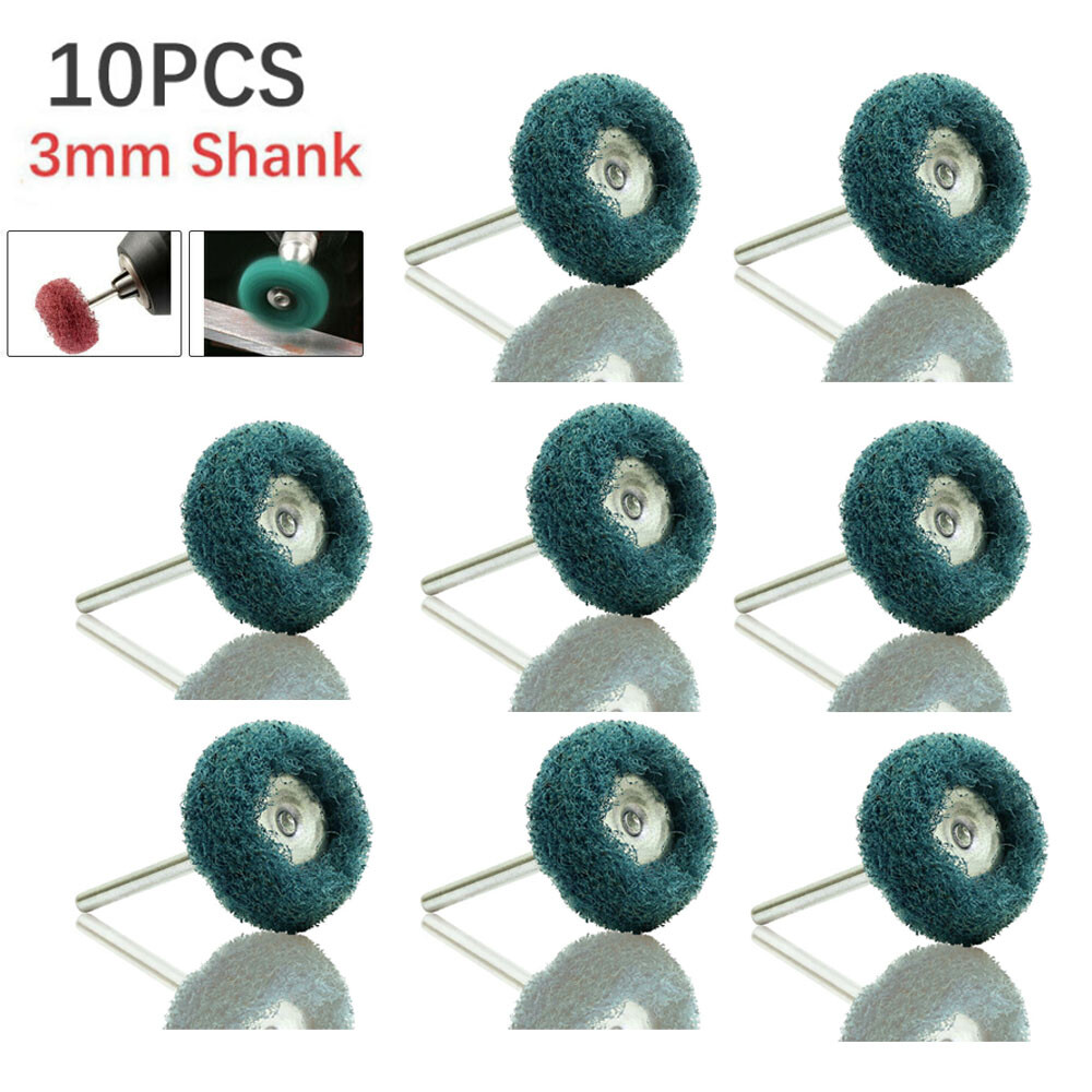 10pcs 1" Abrasive Polishing Buffing Wheels Buffer Grinder for Dremel Rotary Tool