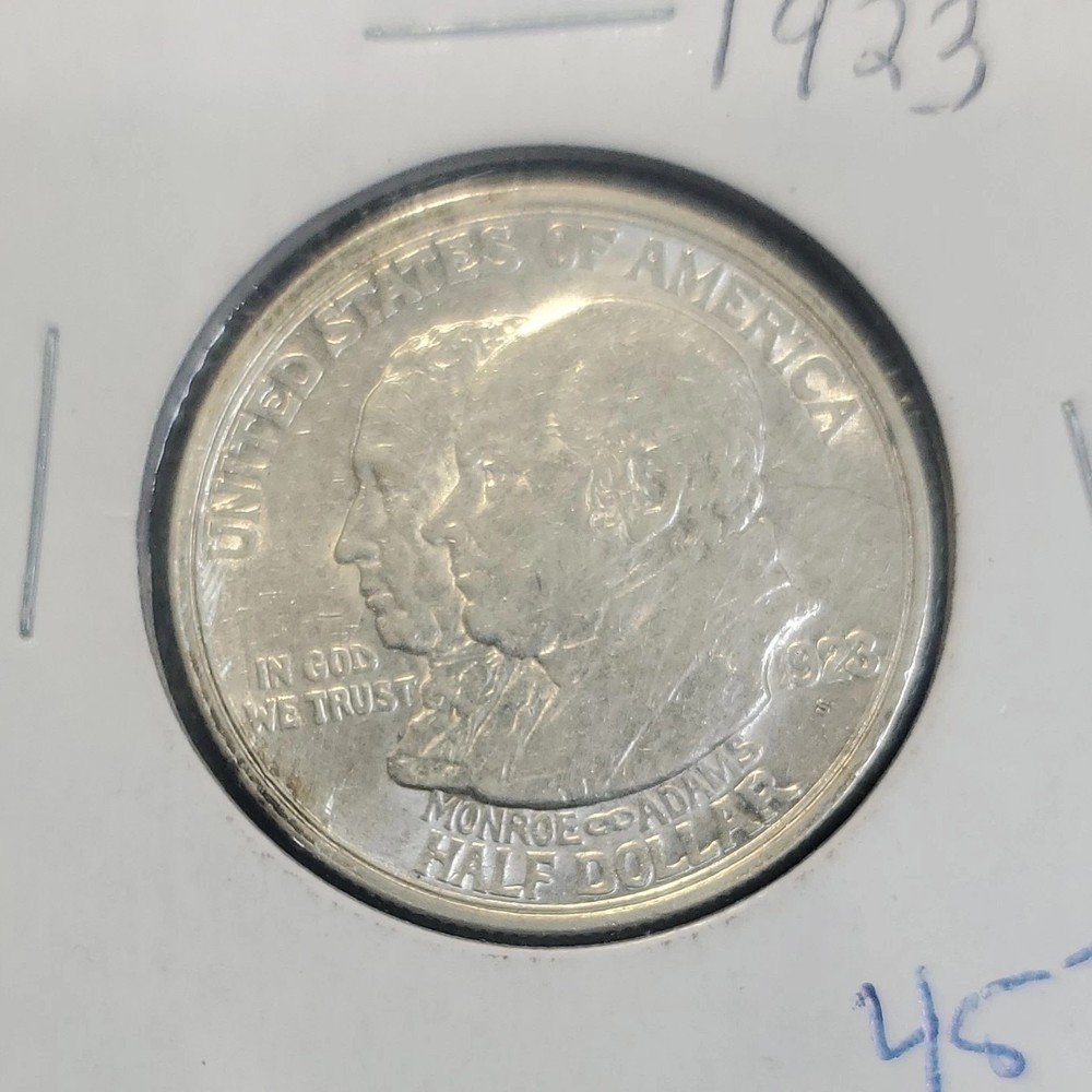 1923 Monroe Centennial Half Dollar Silver Commemorative Coin #427