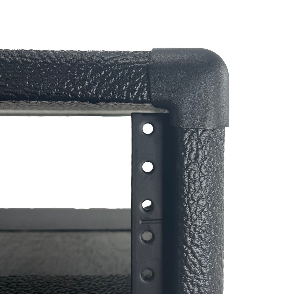 PROCRAFT 2U 9" Deep Rack Case in Black Tolex Wrap - Top Handle Black Hardware