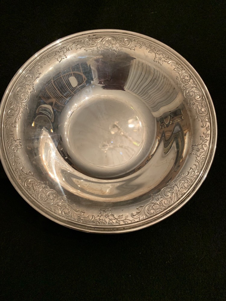 Gorham Sterling Chased Edge Round Dish # 1227 - 6.25 Diameter