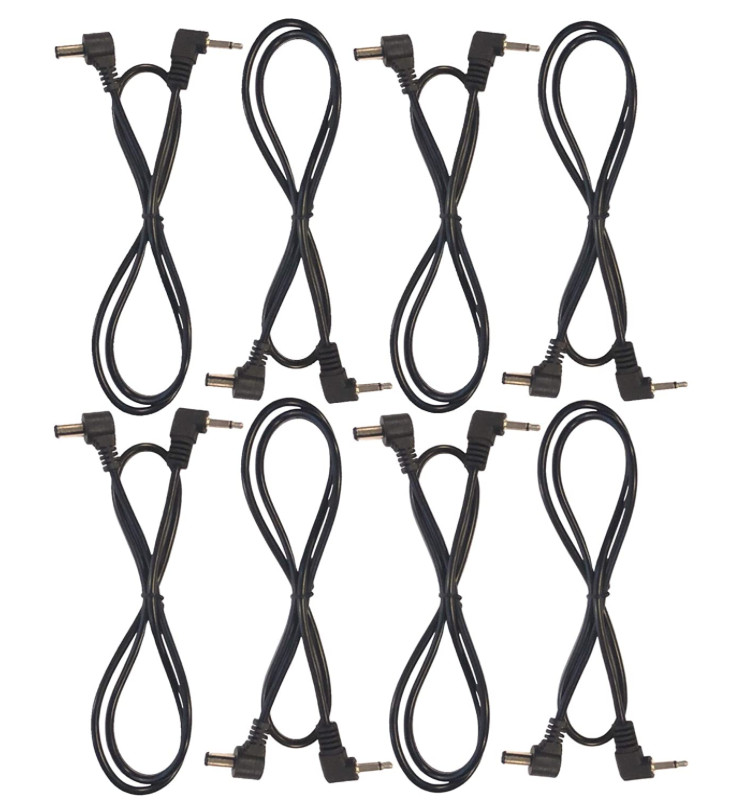 (8) Pack Effects Pedal Power Cables for use with SKB PS-55 Stage Five Pedalboard