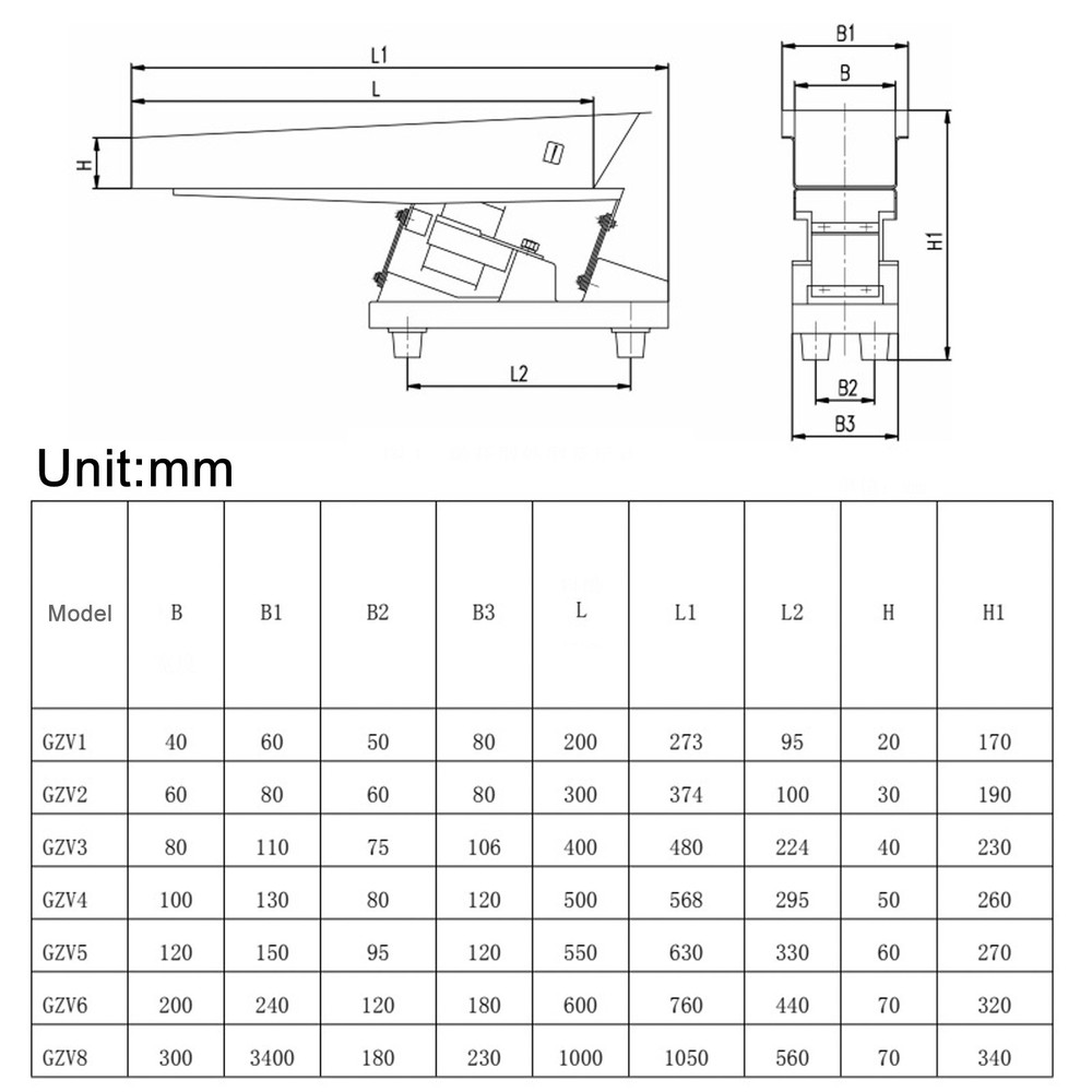 110V Mini Electromagnetic Conveyor Vibrating Feeder Uniform Vibration Conveyor