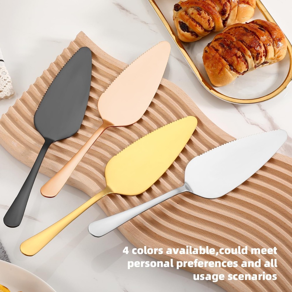 4 Pcs Gold Cake Cutting Set, Premium Cake Cutter & Pie Server Set for Wedding...