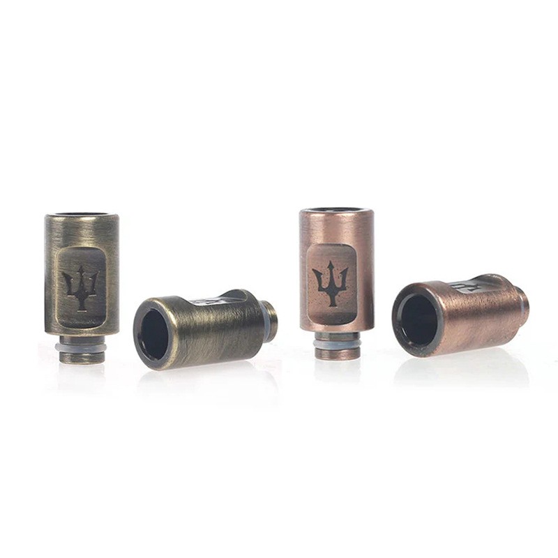 510 Drip Tip with Trident Pattern Copper Retro Style 2PCS