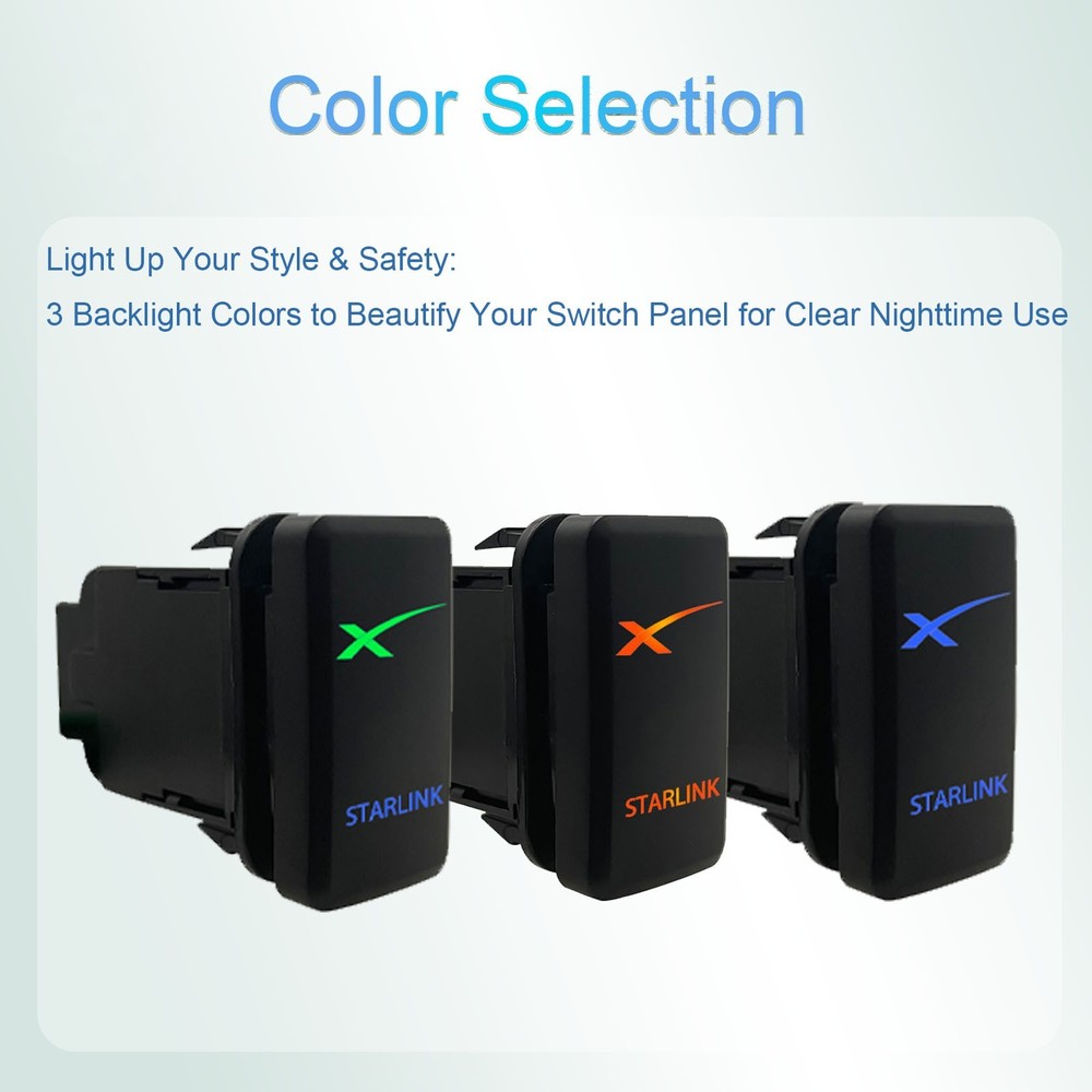 CUSTOM DIY 12V Rocker Switch Customizable Push Switch Color Pattern for Toyota