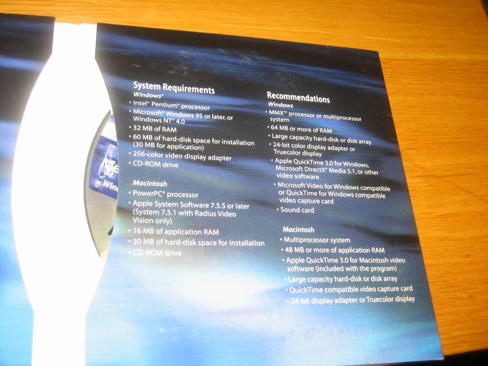 ADOBE PREMIERE 5.0 FOR MAC PLUS MEDIA CONTENT WINDOWS/MAC CD`S