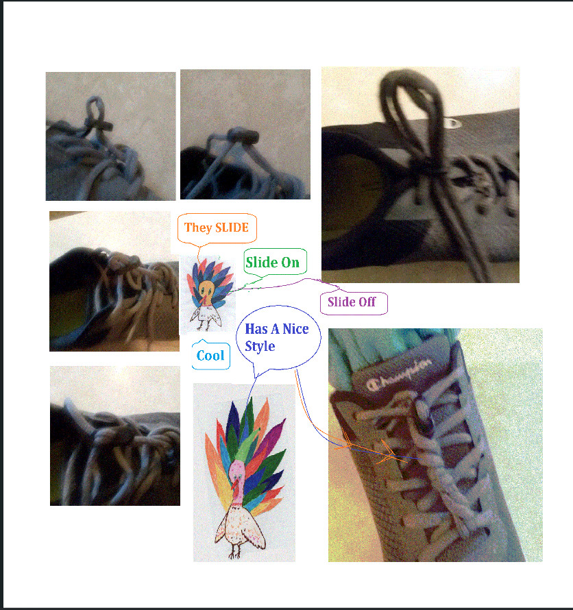 Shoe  laces tieing device Slide Tie 2  pair for 10 $