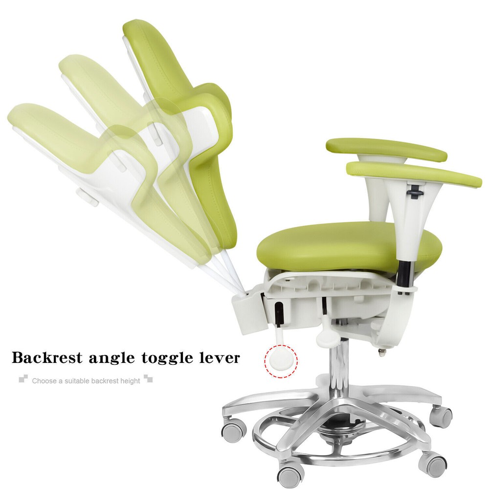 Ergonomic Dental Microscope Stool Micro Surgeon Chair Adjustable Foot Controlled
