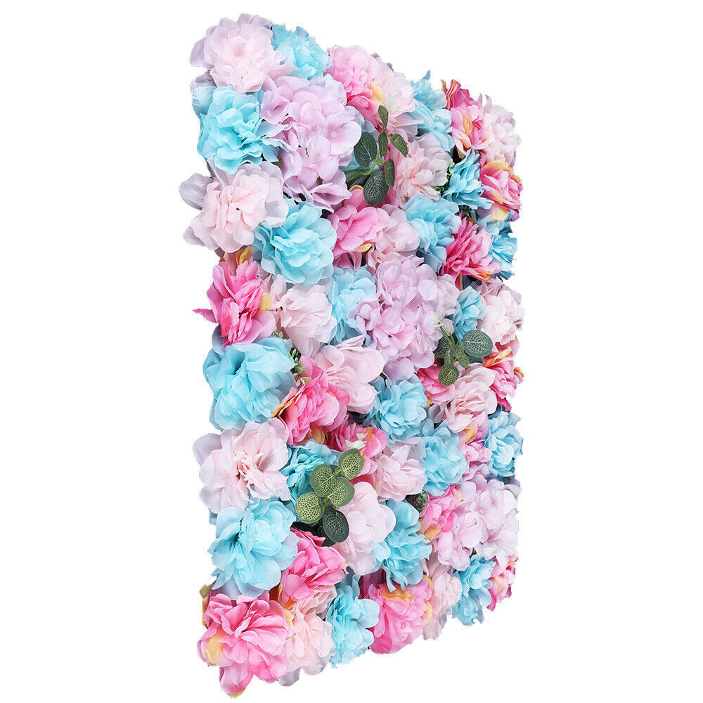 12Pcs Wedding Artificial Flower Wall Panel Hydrangea Rose Panel Party Decor NEW