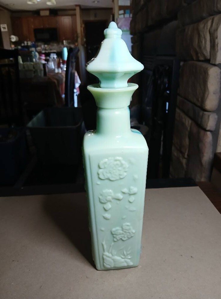 Green with blue stripe Decanter