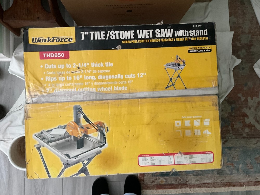 7 " Tile saw - WorkForce - Tile/Stone Saw with stand