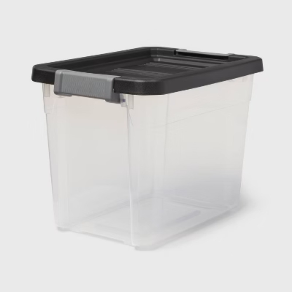 Brightroom™: Stackable Plastic Bin with Lid, Universal Utility Storage