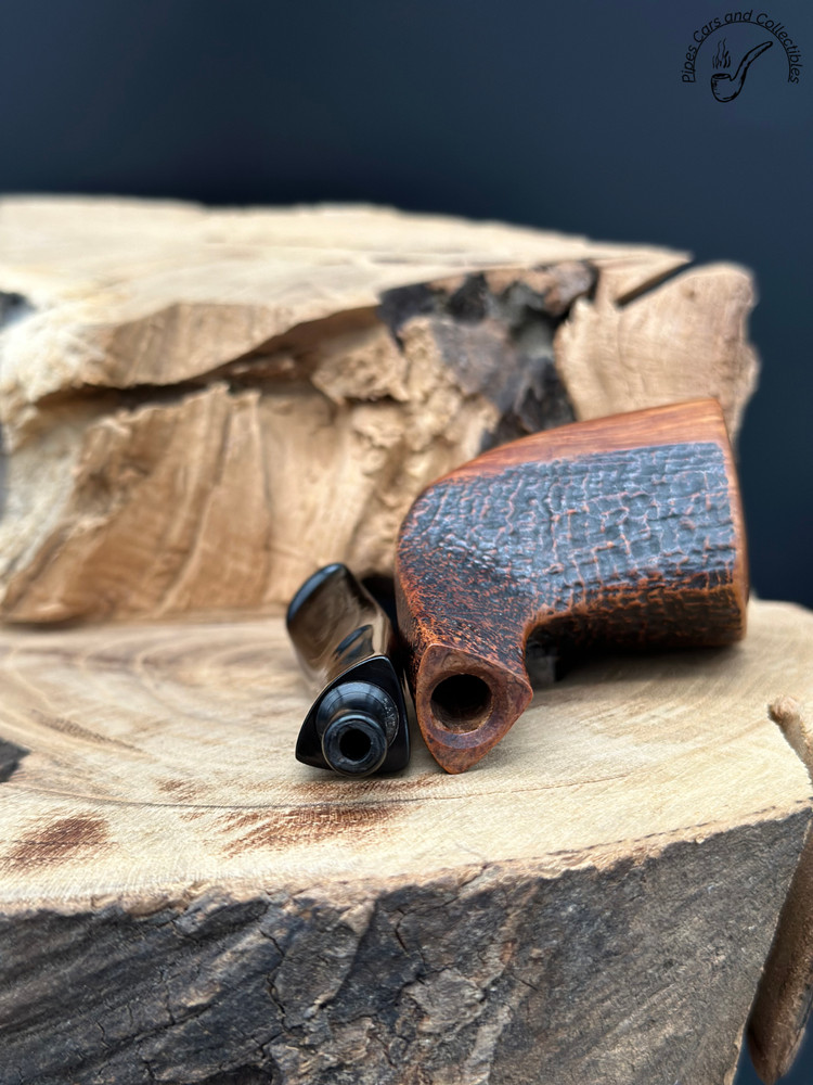 Savinelli Autograph Half Sandblasted Freehand Smoking Pipe
