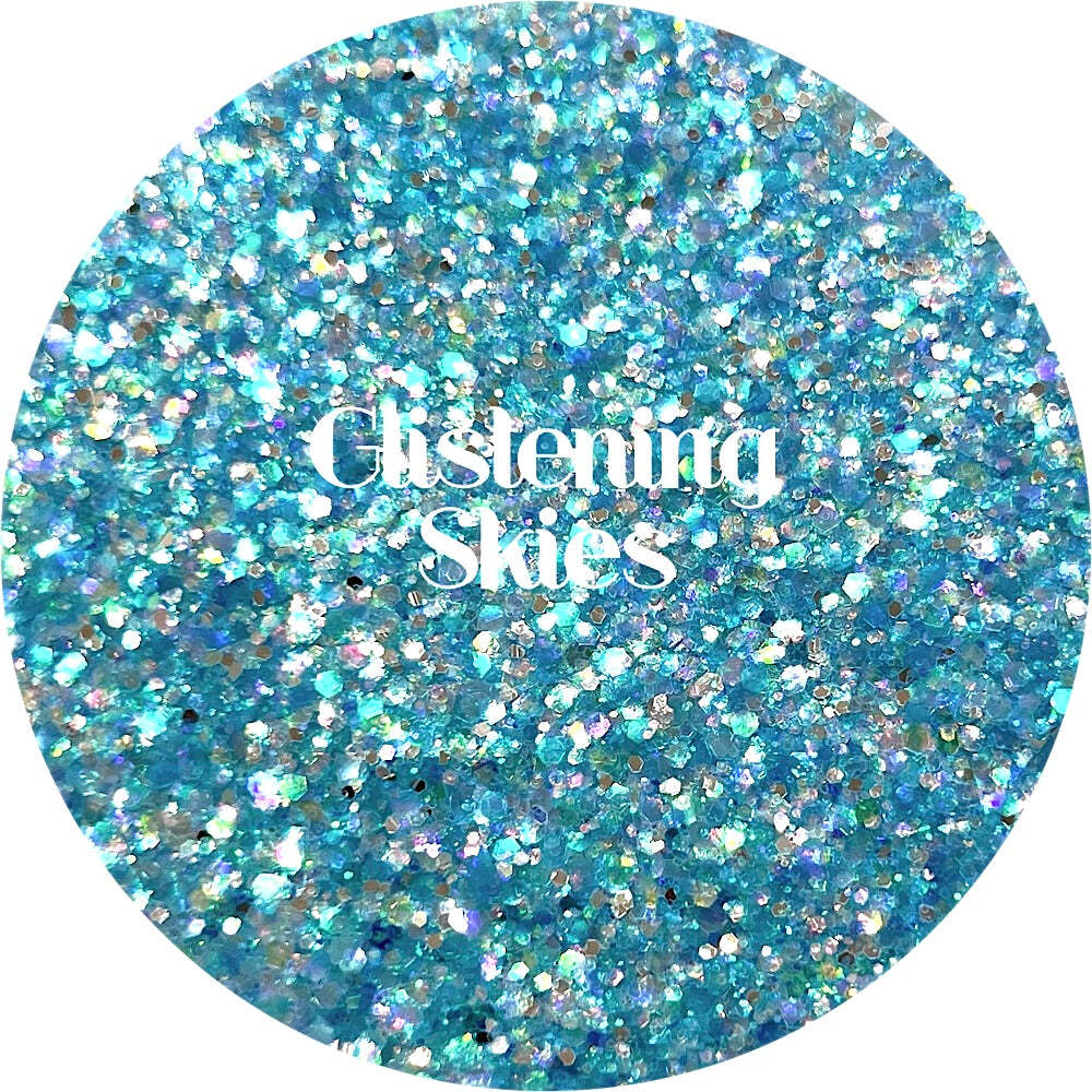 Premium Polyester Glitter - Blue Iridescent Chunky Mix