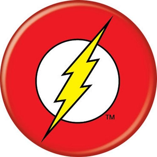 DC Comics The Flash Logo Licensed 1.25 Inch Button 81081