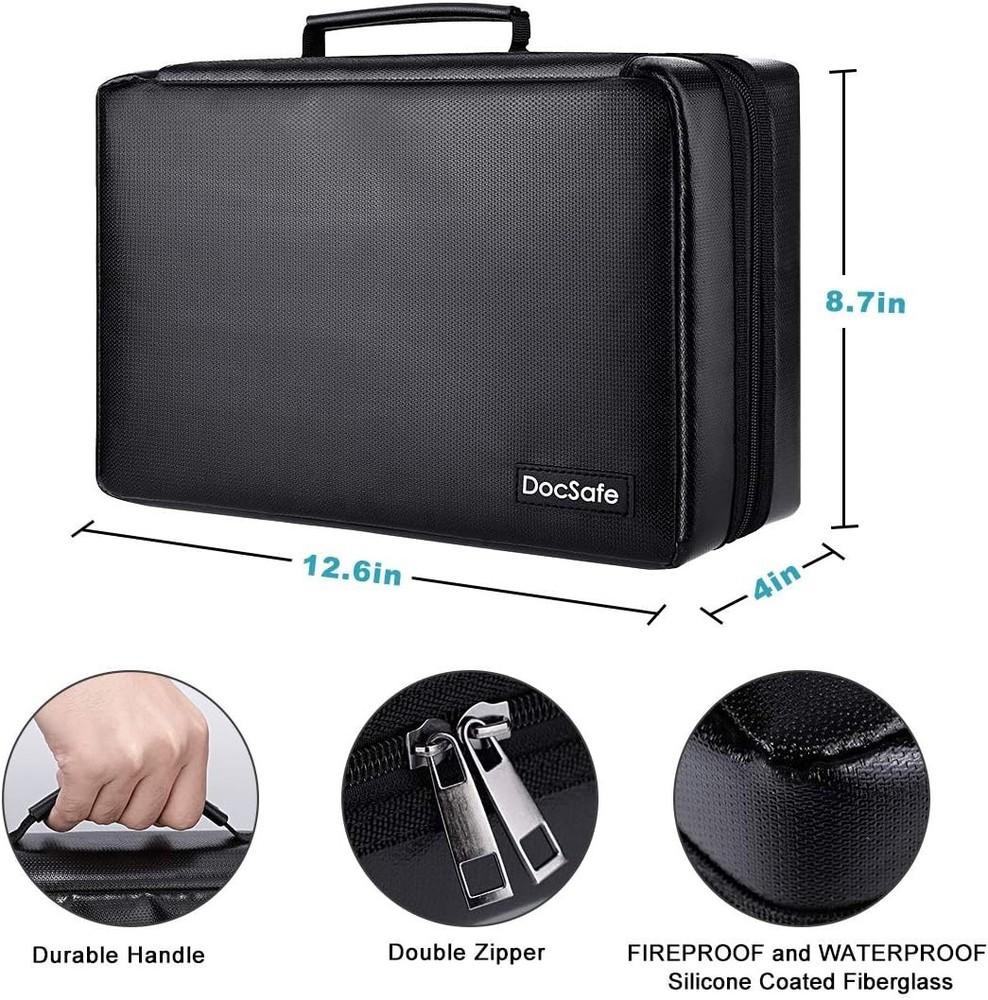 Fireproof Battery Organizer Storage Box,Fireproof Waterproof Carrying Case Ba...