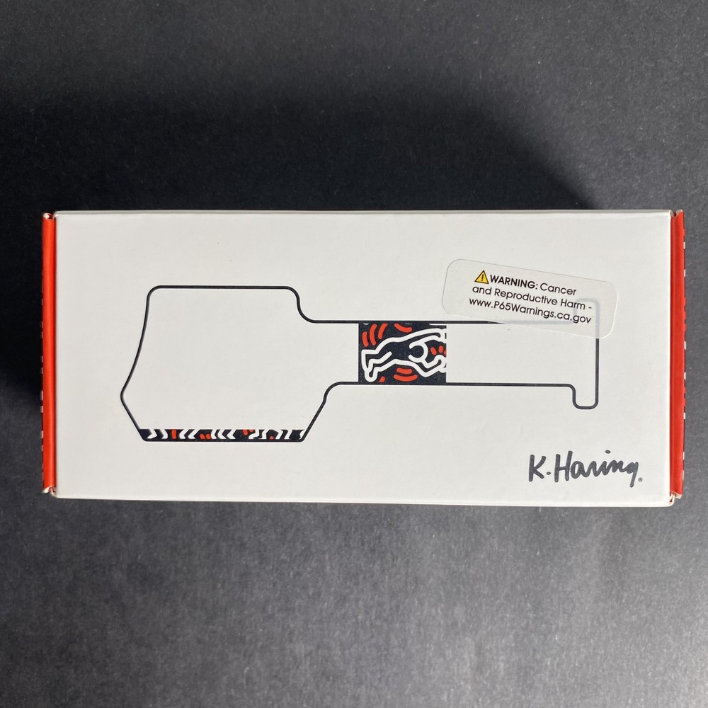 Keith Haring Glass Spoon Pipe Multi Red Design