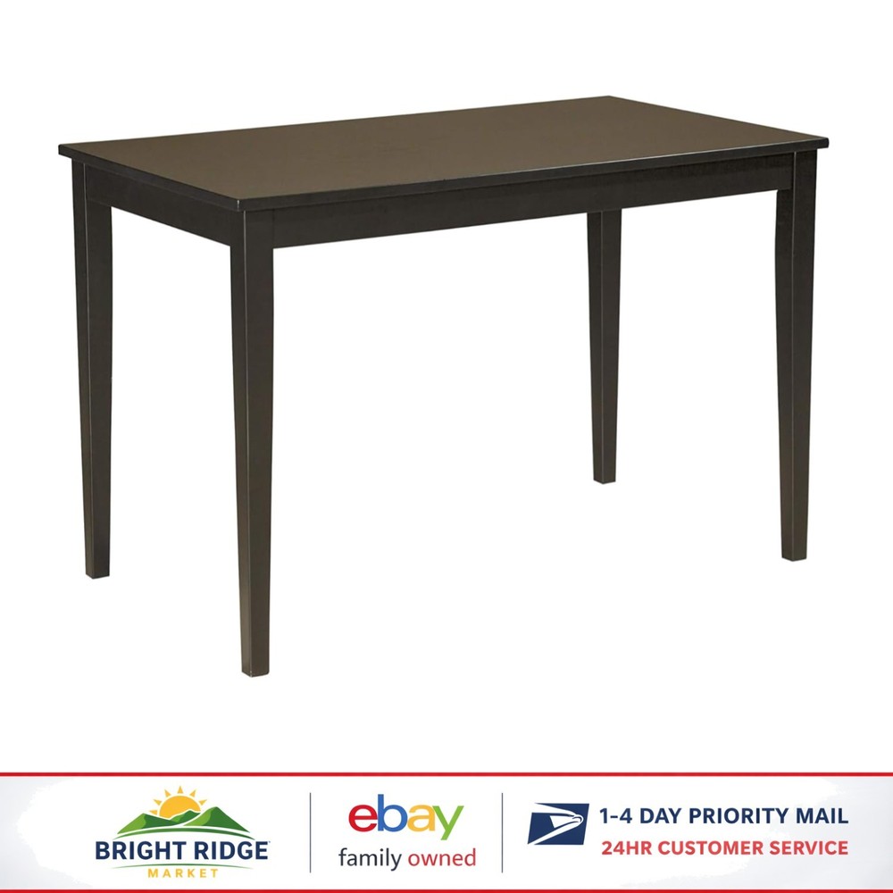 Indoor Rectangular Dining Table with Assembly Tools Included, No Tools Needed