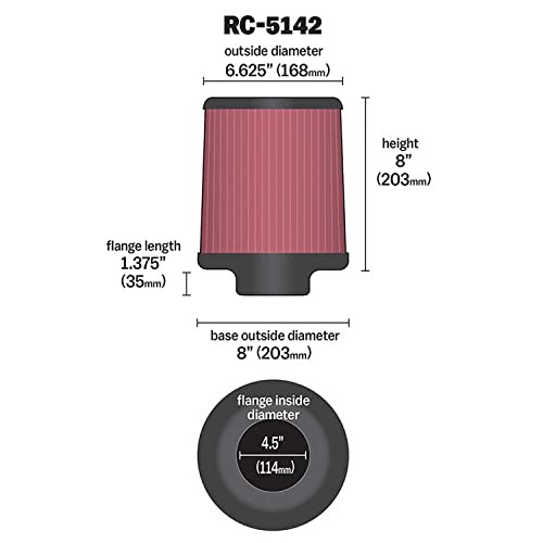 High-Flow Original Lifetime Universal Clamp-On Air Filter: High Performance,