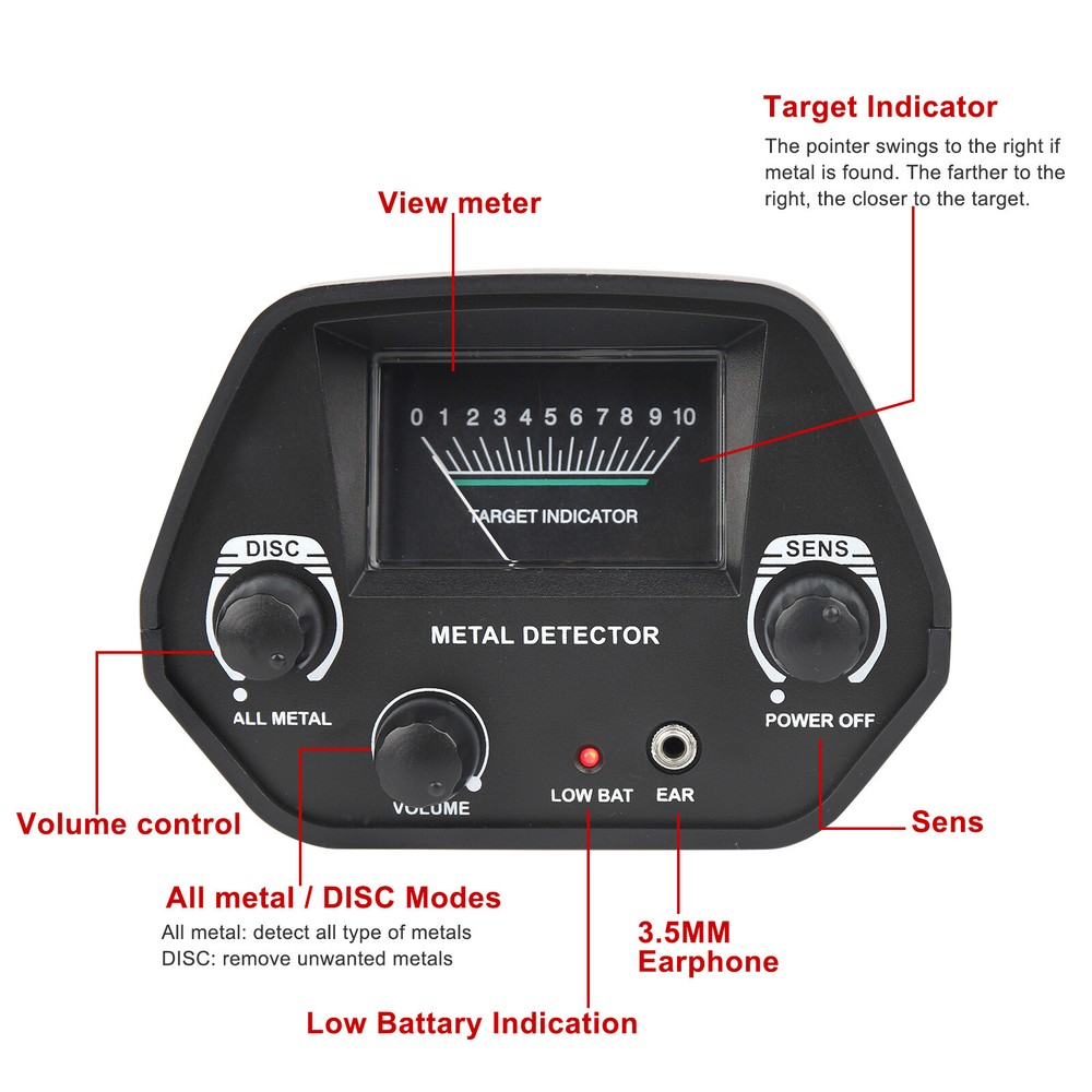 LCD Metal Detector , Deep-Sensing Hunter for Multi-Purpose & Treasure Digging