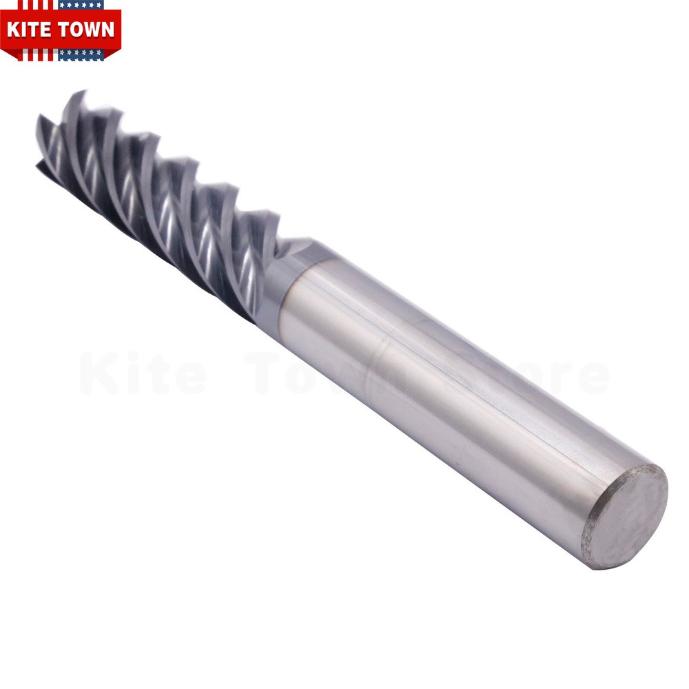 5 Flute Solid Carbide 3/4" x 2-3/4" x 6" Long End Mill - AlTiN Coated