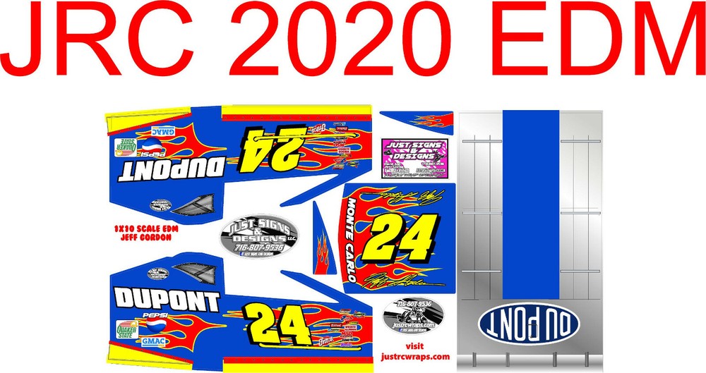 EDM 1X10 SCALE BLUE FLAME THEME WRAP KIT